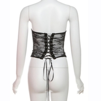 Nouveau Soutien-Gorge Bustier Femme en Dentelle Jacquard Motif 2026 – Corset Amincissant Tendance Streetwear