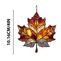 Décoration murale festive en forme de feuille d'érable imprimée en UV sur acrylique pour une utilisation multi-occasions