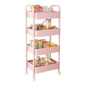 Nouvelle Étagère de Rangement Mobile à 4 Niveaux pour Cuisine, Panier d'Angle Rotatif pour Fruits et Légumes, Égouttoir et Présentoir - Product Image 4