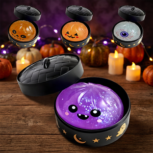 Jouets anti-stress Halloween, boules à presser douces avec motifs citrouille et yeux pour enfants de 8 à 13 ans, unisexe, en matériau TPE - Product Image 1