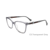 Monture de lunettes optiques œil-de-chat en acétate, chic et luxueuse, transparente, multicolore, avec charnière à ressort flexible, tendance