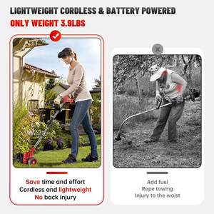 Débroussailleuse sans fil à batterie <span class=keywords><strong>pour</strong></span> <span class=keywords><strong>jardin</strong></span>, coupe-herbe portatif, tondeuse à gazon à fil électrique, vente directe usine - Product Image 5