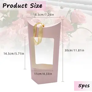Caja de papel con diseño Floral, ideal para bodas, cumpleaños, San Valentín, visitas a amigos, regalo artesanal