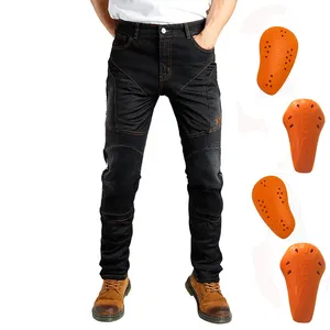 Hi-032 Xe Máy Với Lỗ Thông Gió Bảo Vệ Quần Bốn Mùa Thoáng Khí Motocross Người Đàn Ông Jeans Xe Máy Quần