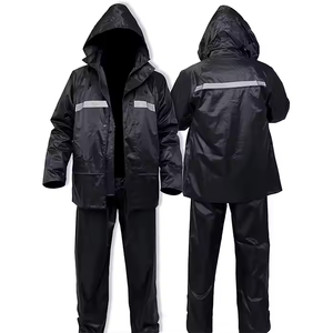 Chaqueta Impermeable Reflectante de Alta Calidad para Adultos Hombres, de Poliéster PVC para Seguridad al Aire Libre, Viajes y Motocicleta, Tela Oxford - Product Image 2