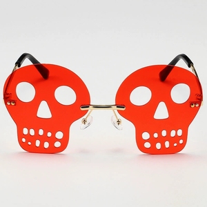 2025 nuovo Halloween Frameless Skeleton divertenti occhiali da sole Party Dance Cross Border Hip Hop occhiali da sole per gli uomini e le donne - Product Image 2