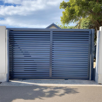 Clôture de jardin à persiennes assemblées de conception luxueuse, en aluminium thermolaqué, à lames solides, panneaux ornementaux, modélisation 3D pour la maison