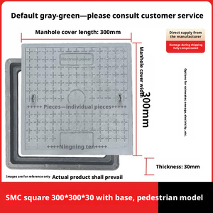 Factory direct sales, supporting customized <b>square</b> design resin SMC composite manhole covers, suitable for outdoor drainage. - Product Image 3