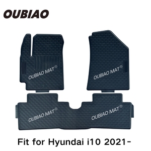 OUBIAO - Juego Completo de Tapetes de Goma de PVC Resistentes y Fáciles de Limpiar, 10 mm de Grosor, Protección para Todo Clima, para <span class=keywords><strong>I10</strong></span> <span class=keywords><strong>2021</strong></span> - Product Image 2