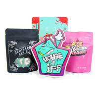 Feuille d'aluminium Mylar 3.5g Sac en forme de pochette à zip-lock avec impression de logo personnalisé Sacs d'emballage de mode