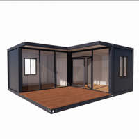 Villa préfabriquée en acier léger à un étage, assemblage rapide, design moderne pour gîte rural, faible MOQ, directement de l'usine