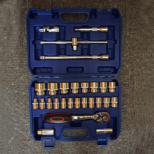 طقم أدوات يدوية للصيانة 27 طقم أدوات يدوية يدوية عالية الجودة بمقبس CRV للصيانة - Product Image 3