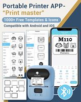 Phomemo M110 Label Makers Label Impresora de código de barras Label Maker Impresora térmica portátil