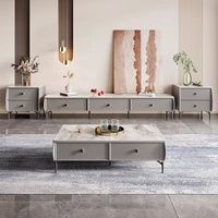 Meubles de salon et de chambre à coucher modernes et populaires, unité murale, meuble TV en bois, support TV, table basse en bois