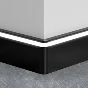 New Customized Led Light With Aluminum Alloy Skirting Board LED Profile Strip Metal Senmry Skirting Baseboard Aluminum