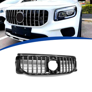 Calandre avant Mercedes-Benz GLB 2020-2023 style GT ABS noir avec bandes argentées - Product Image 1