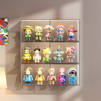 Vitrine murale en acrylique sur mesure sans perçage, pour modèles et objets de collection, idéale pour les murs TV