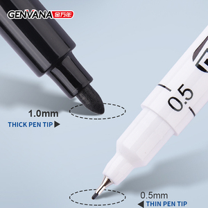 Genvana Bán Buôn Đồ Dùng Học Tập thiết lập xóa được bảng trắng Bút Đánh Dấu 0.5mm nhanh khô đôi đã kết thúc fineliner xóa được đánh dấu - Product Image 2