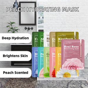 SADOER Peach Whitening Moisturizing Patch Mask for Combination Women's Hydrating <b>Face</b> Mask Glycerin Cross-border Export Factory - Product Image 2