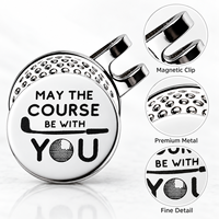 Clip marqueur de balle de golf en alliage de zinc émaillé, accessoire de golf, marque privée, cadeau de tournoi, vente en gros
