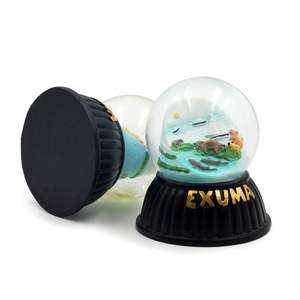 ของตกแต่งเรซิ่นรูปภาพทำเองแบบสโนว์โกลบ ของประดับตกแต่งสไตล์ทรอปิคอล เบย์ เอ็กซูมา บาฮามาส ของที่ระลึกแบบสโนว์โกลบ - Product Image 2