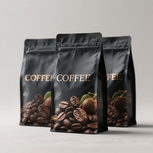 Sacs à café personnalisés en gros de 250g, 500g, 12oz, 16oz, 1lb, 2lb avec logo imprimé, fond plat, valve et fermeture éclair OEM/ODM - Product Image 3