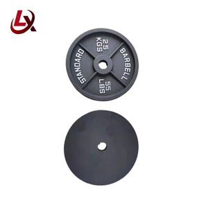 بيع بالجملة أوزان حرة 20 من الحديد الزهر الاحترافي شعار مخصص تشمل ألواح وزن حديد بعلامة رطل/كجم لرفع الأثقال - Product Image 4