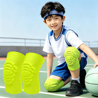 0581 #   Genouillères de basketball pour enfants (1 paire) – Manchon de compression anti-collision en nid d'abeille pour jeunes