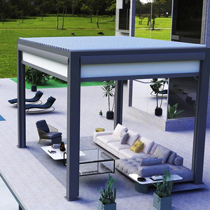 Fabricants de pergolas à persiennes en alliage d'aluminium imperméables personnalisables prenant en charge différentes tailles pour l'extérieur respectueux de l'environnement - Product Image 3