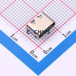 TYPE-C-010C-6P USB Connector SMD Connector ( Connector Type: Type-C )( Gender: Female )( Mounting Type: Horizontal Mount ) - Product Image 1