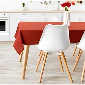 MANTO DE MESA DE ALGODÓN CHOU LINE - 140X250 CM, COLOR LADRILLO LISO - Product Image 1
