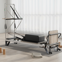 Lit de Pilates semi-haut réglable en aluminium durable pour Reformer et Cadillac, idéal pour studio de Pilates, emballage en boîte en bois, garantie 2 ans