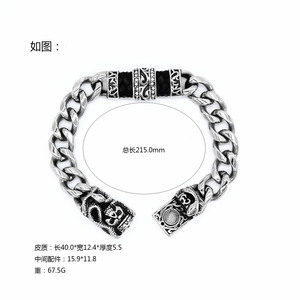 yunnique <b>Snake</b> Design Tibetan <b>Silver</b> <b>Chain</b> Bracelet Unisex Fashion Gift Jewelry - Product Image 4