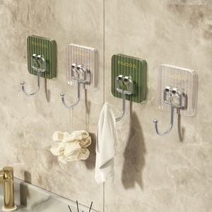 Luxury Acrylic <b>Wall</b> <b>Hook</b> Self-adhesive Transparent Traceless <b>Wall</b> <b>Hook</b> Hanger Towel <b>Hook</b> Bathroom Kitchen - Product Image 1