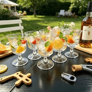 <span class=keywords><strong>Verre</strong></span> à cocktail jetable transparent en <span class=keywords><strong>plastique</strong></span> à <span class=keywords><strong>pied</strong></span> haut Margaret pour fête, <span class=keywords><strong>verre</strong></span> à champagne et à <span class=keywords><strong>vin</strong></span> - Product Image 3