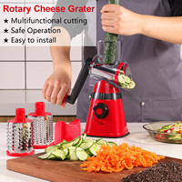Handmatige roestvrijstalen duurzame multifunctionele keukenmandoline groentesnijder/schaaf/snijder/rotatiesnijder vaatwasmachinebestendig