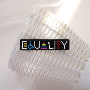 Arc-en-ciel lettre citations émail broche créative <span class=keywords><strong>poubelle</strong></span> magique autobus scolaire hibou pantoufles trésor poitrine revers Badges bijoux cadeaux - Product Image 3