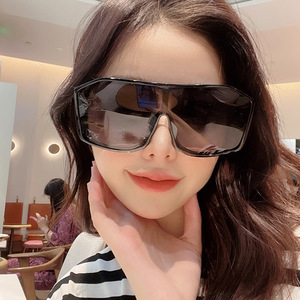 Customized Personalized <b>Large</b> <b>Frame</b> Sunglasses Trendy Integrated Uv Resistant Sunglasses - Product Image 2
