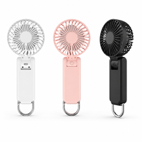 Mini ventilateur portable USB rechargeable, pliable, 5 vitesses, flux d'air puissant, pour le bureau, la maison, les voyages, l'extérieur, l'été