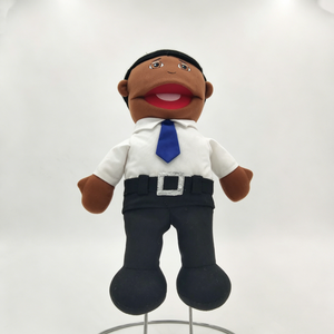 Marioneta personalizada con camisa blanca y corbata, marioneta con corbata azul, marioneta con traje negro, marioneta de hombre profesional, marioneta de personaje corporativo - Product Image 6