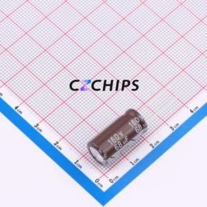 ตัวเก็บประจุอิเล็กโทรไลต์อะลูมิเนียมแบบ Through-Hole รุ่น DHG160M686H200S1AA ขนาด D10xL20 มม. 68uF 20% 160V 1A-100kHz - Product Image 1