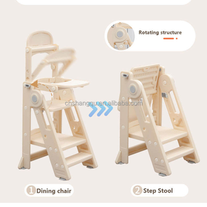 VSUCH Tabouret d'apprentissage pour enfants, chaise d'alimentation pliable multifonction pour bébé, table à manger et chaise haute - Product Image 2