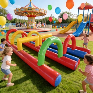 Percorso a Ostacoli Gonfiabile in PVC per Avventure all'Aperto, Attività Sportive <span class=keywords><strong>Multiplayer</strong></span>, Giochi per Famiglie e Team Building Hantunne - Product Image 4