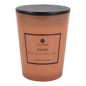 Candela Profumata ELEVARRE Haven 31oz al Bergamotto e Salvia Sclarea in Barattolo - Product Image 1