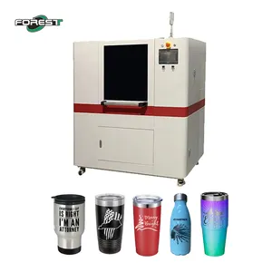 Digital Cylinder Uv Printer For Glassware Bottles Cans Bottle Uv Printer Inkjet Cylindrical Uv Printing Machine