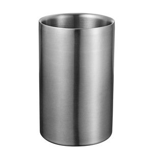 Seau à glace en acier inoxydable à double paroi épaissi, de forme cintrée, 2 L, pour le vin et les bars, marque Unisweet - Product Image 5