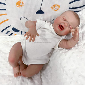 Poupées bébé reborn pleureuses de 20 pouces, <span class=keywords><strong>cheveux</strong></span> peints réalistes, corps en tissu doux réaliste, membres actifs, jouet en peluche, cadeau d'anniversaire de Noël - Product Image 2