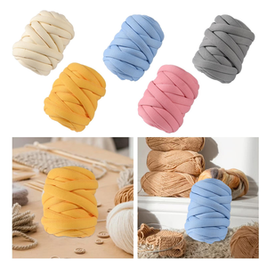 High Quality 250g/500g/1000g Ultra-<b>thick</b> Gauze Strips Cotton Hand-woven Chunky Yarn for Blanket Line Pillow - Product Image 2