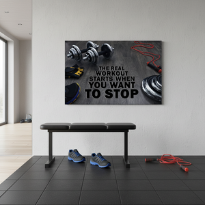 Inspirational Gym Motivation Canvas Printed Artwork for Home Gym Decor,<b>WRAPPED</b> CANVAS - Product Image 3