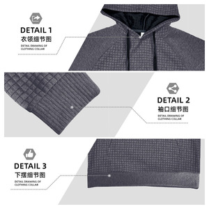 Sudadera con Capucha Estilo Americano para Hombre, con Bolsillo, Diseño Jacquard Informal para Uso Casual - Product Image 6